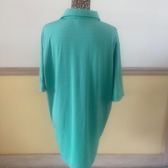 Peter Millar Summer Comfort Men's Green Polo Shirt Wynstone Golf Club Size L H20 - Picture 2 of 4